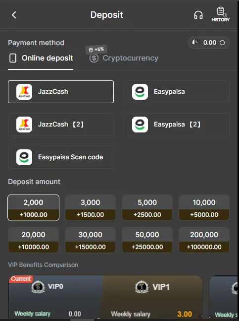 ik786 deposit