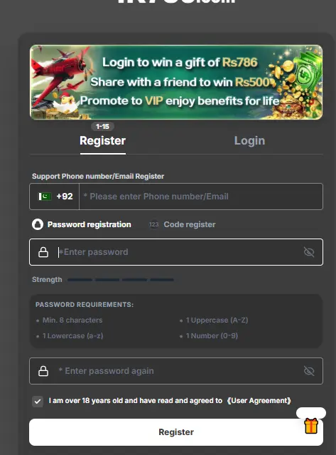 ik786 register